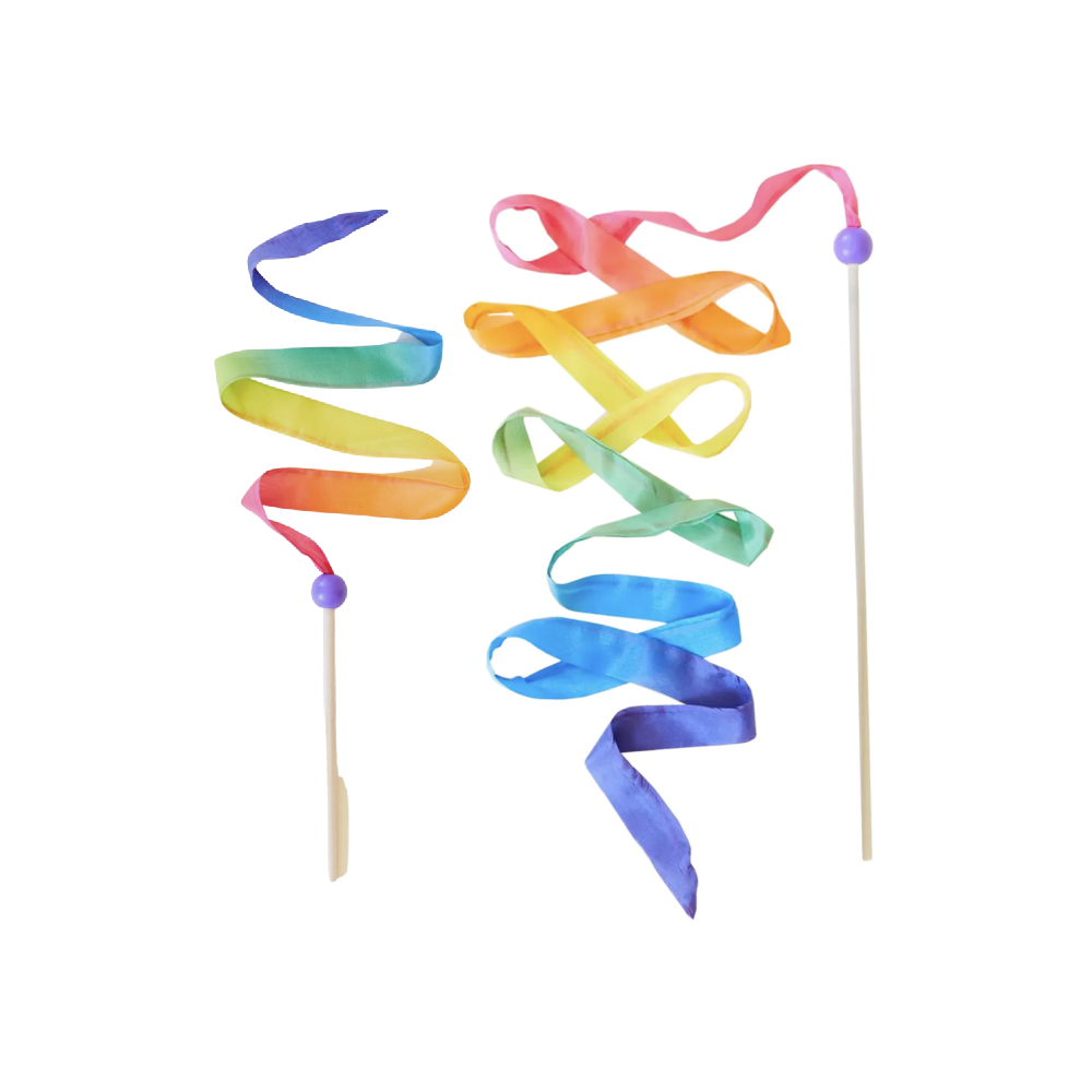 Rainbow Streamer Wands for open ended play and dress up! – Design Life Kids